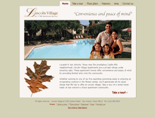 Tablet Screenshot of lincolnvillage.net